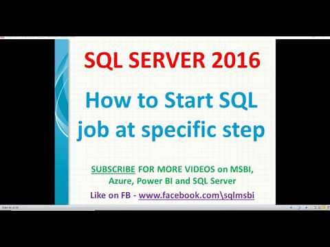Start sql job at specific step | create sql job | sql job starts