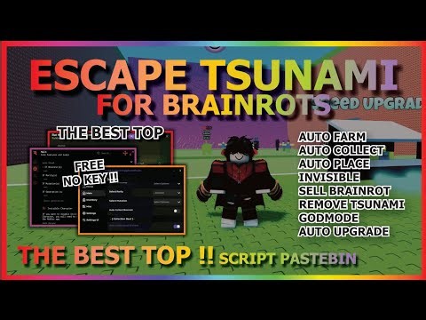 SPEED HUB: ESCAPE TSUNAMI FOR BRAINROTS Script Pastebin 2026 AUTO FARM, COLLECT BRAINROT,(NO KEY)