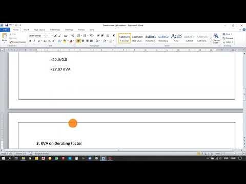 Transformer Calculation I Transformer Selection I Transformer KVA Selection and Loading calculation