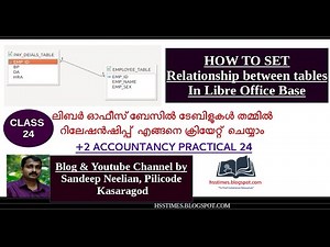 Relationship between tables In Libre Office Base | How to set Relation between tables in Base| 24