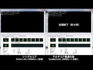 [C#]マルチスレッド・シングルスレッド比較 Parallel.For