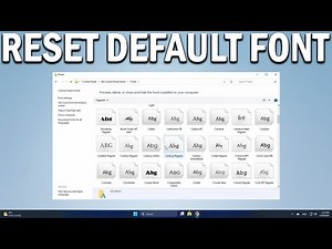How To Restore Default Font Settings In Windows 10