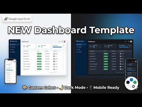 Thank You 🙏 + Google Apps Script Dashboard Template Reveal | All Projects Will Use This!