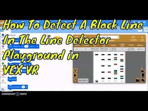 "How To Detect A Black Line In The Line Detector Playground In VEX VR "