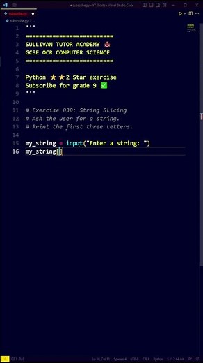 STRING SLICING - Python GCSE (Beginner)
