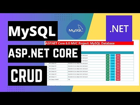 Learn ASP.NET Core MVC | .NET 6 | EF Core | MySQL Database | Beginner Tutorials