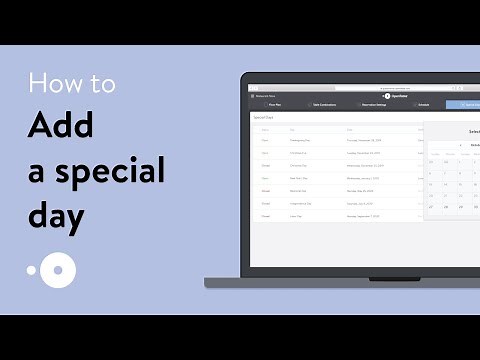 How to Add A Special Day