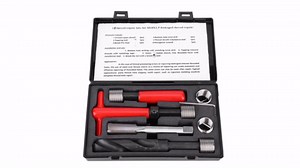 ViaGasaFamido 10PCs Thread Repair Kit M18x1.5mm Stainless Steel Thread Repair Insert Kit Drill Tap Wrench High Precision Hand Tools for Damaged Thread Repair