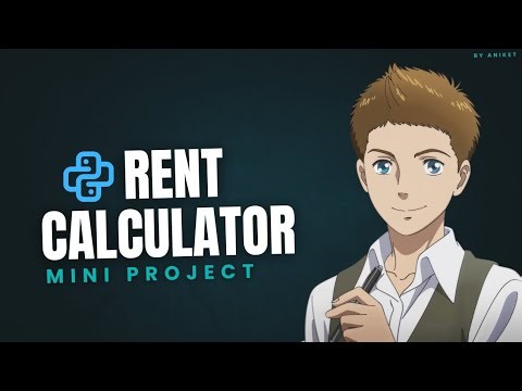 Rent Calculator in Python | Mini Project by Aniket #python #miniproject #project1