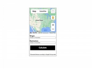 A Distance calculator with Google maps API