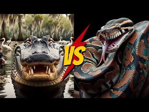 American Alligator vs Burmese Python: Clash in the Everglades