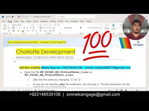 New Perspectives Excel 365 Module 6 SAM Project B #CharlotteDevelopment #excelmodule6