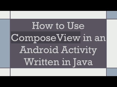 How to Use ComposeView in an Android Activity Written in Java