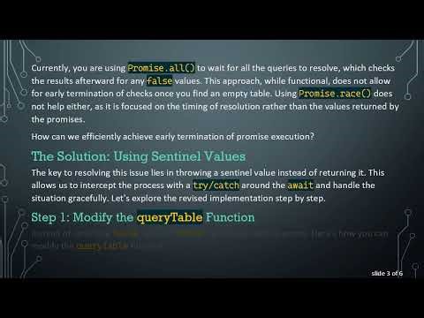 Stop Awaiting Remaining Promises if One Returns Sentinel Value