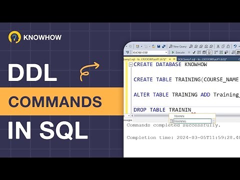 SQL DDL(Data Definition Language) Commands: A Practical Approach