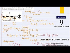 Problem 9.9 || Deflection Of Beam || Beams Deflection || Deflection Of Beams Solved