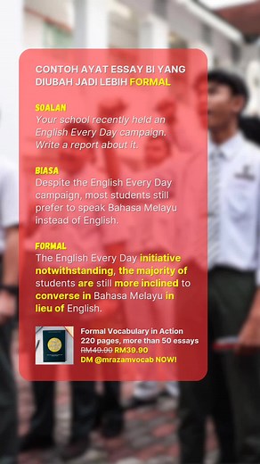 Formal English Sentence Examples for Writing Reports During Exams