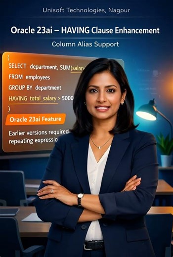 Oracle 23ai Makes SQL Analytics Easier 🚀 | Cleaner HAVING Clause for Data Analysts