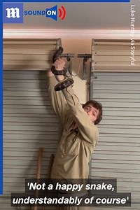 An enormous snake is not what you want to find hiding in your garage! Via storyful | Daily Mail Video