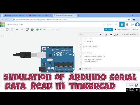 simulation of arduino serial data read in tinkercad | arduino serial communication in tinkercad