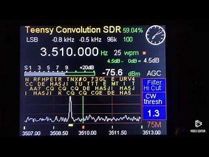 CW morse code decoder with the Teensy Convolution SDR