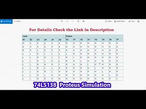 74LS138 3 to 8 Line Decoder Proteus Simulation
