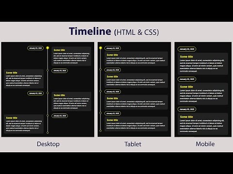 Responsive Vertical Timeline Using HTML & CSS | How To Create A Responsive Vertical Timeline