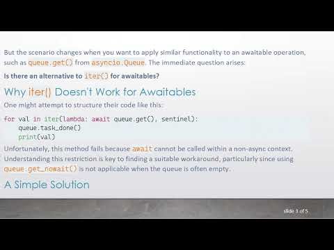 Finding iter() Alternatives for Awaitables in Python