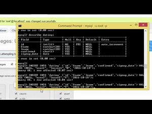 MYSQL database on cmd