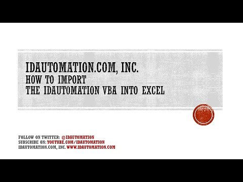 Download #BarcodeVBAMacros and import into Microsoft Excel