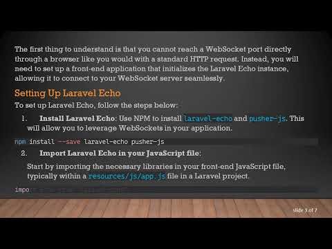 Understanding the Laravel Websocket URL Configuration