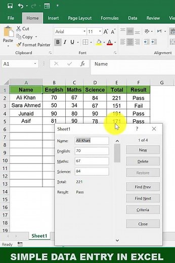 Simple Data Entry in Excel | Beginner Trick