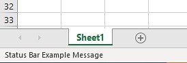 VBA - Display Status Bar Message