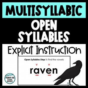 Decoding Multisyllabic Words | Open Syllables | VCV PowerPoint | Digital Lesson