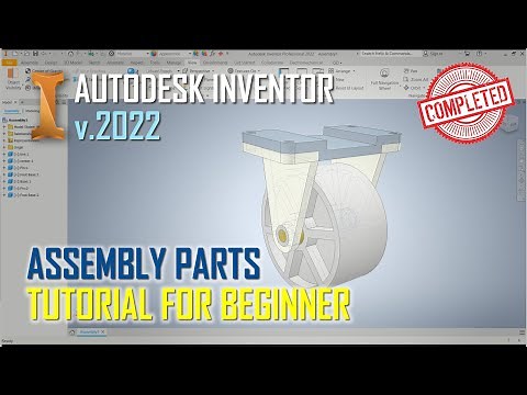 Autodesk Inventor 2022 Assembly Parts Tutorial For Beginner [COMPLETE]