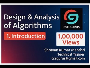 1. Introduction to the Concept of Algorithms || cse gurus