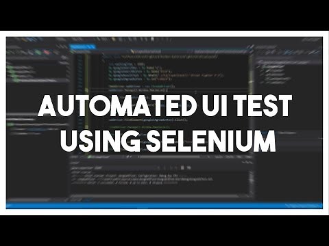 Creating automated UI test using Selenium/Visual Studio 2019 (c#) tutorial