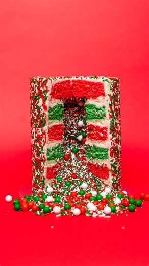 Exploding with holiday cheer!!!!🎄❤️ Celebrate with your very own Holiday Explosion Cake! ORDER NOW 🥳 #flourshop #holiday | Flour Shop
