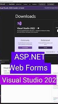 ASP.NET Web Forms - Visual Studio 2022 #visualstudio