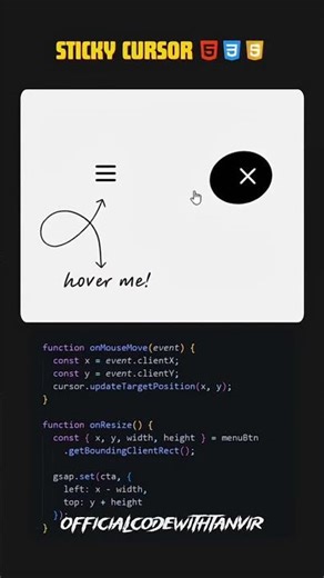 This Sticky Cursor Effect Feels Illegal 😳 | HTML CSS JS