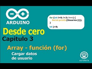 Arduino desde Cero, Capitulo 3, Array y función For