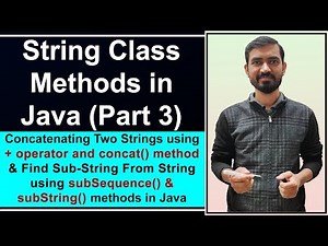 String class Methods in Java || String Concatenation in Java || substring() method in Java (Hindi)