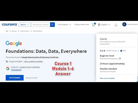 Google Data Analytics | Course 1 | Module 1-4 Question Answers | Coursera