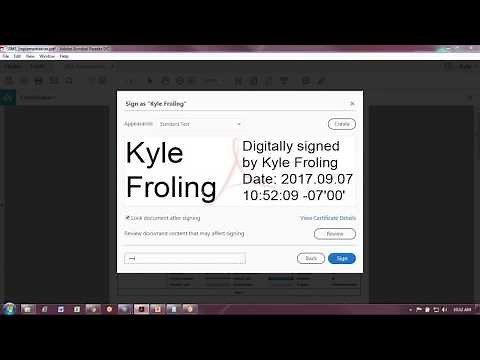Digitally Signing a Document in Adobe Reader DC for FREE