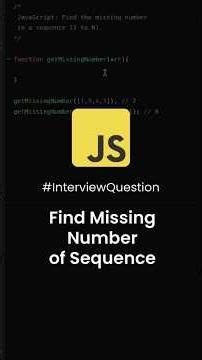 Find Missing Number in Sequence | JavaScript Interview Question #javascript #coding