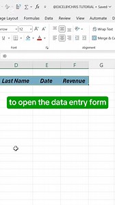 181K views · 1.1K reactions | Data entry form in Excel In this tutorial you’ll learn how to enter data in Excel using a data entry form #excel #spreadsheets #exceltips #exceltricks #workhacks #accounting #corporate | LEARN MORE | Facebook