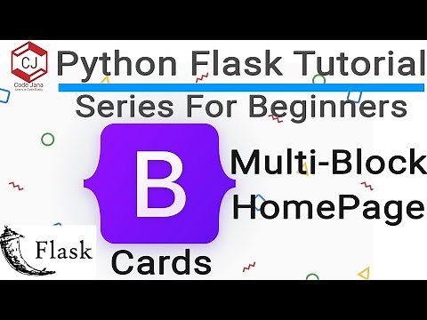 #5 Python Flask Tutorial - Bootstrap 5 Cards in Flask App - Homepage Design - Code Jana