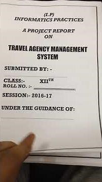 How to make class 12 IP project file practical file