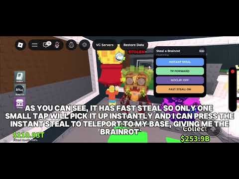 [ INSANE SCRIPT 🔥 ] ROBLOX STEAL A BRAINROT INSTANT STEAL SCRIPT ( NO KEY! 🔐 )