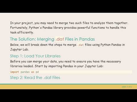 How to Easily Merge .dat Files Using Python Pandas